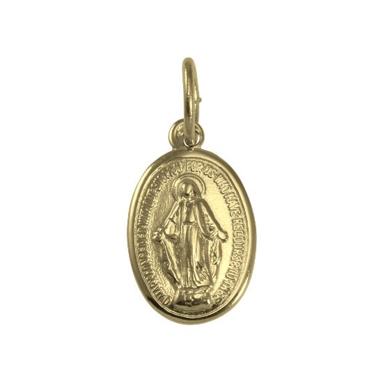 Gold St Mary Pendant - Polished or Matt