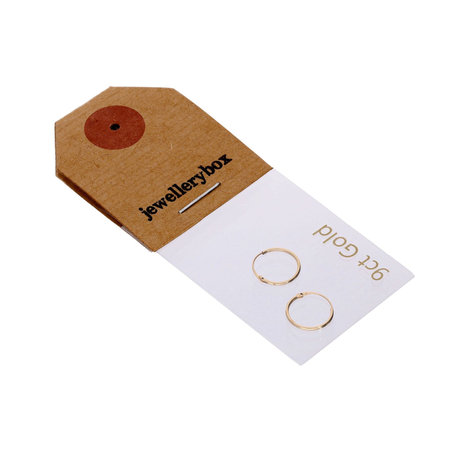 9ct Yellow Gold Plain 10mm Hoop Earrings