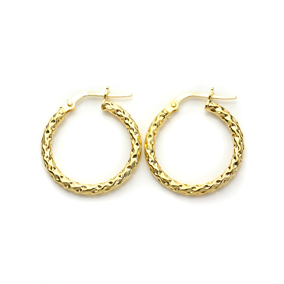 9ct Yellow Gold Twisted Creole Earrings