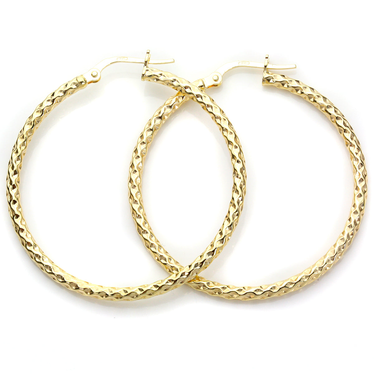 9ct Yellow Gold Twisted Creole Earrings