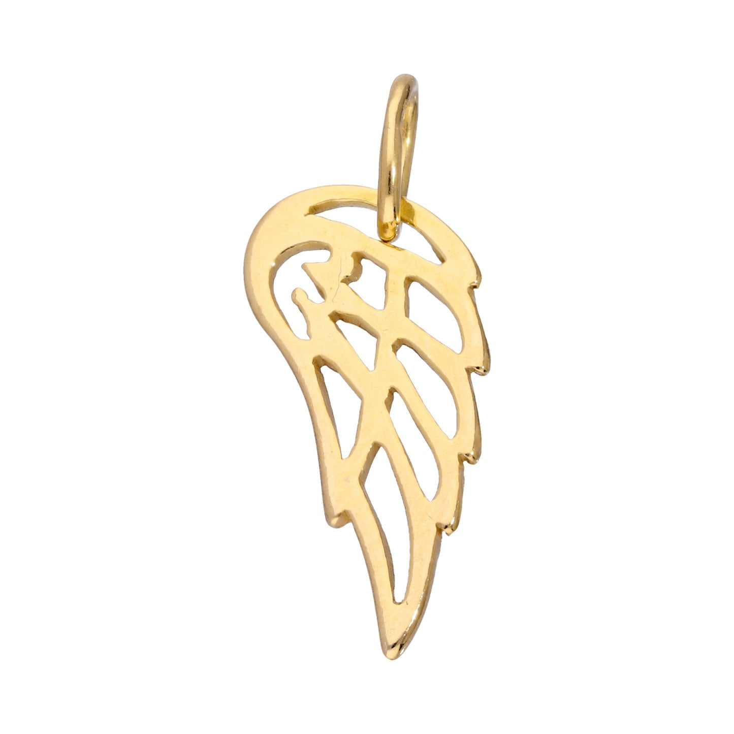 Gold Plated Sterling Silver Open Angel Wing Charm