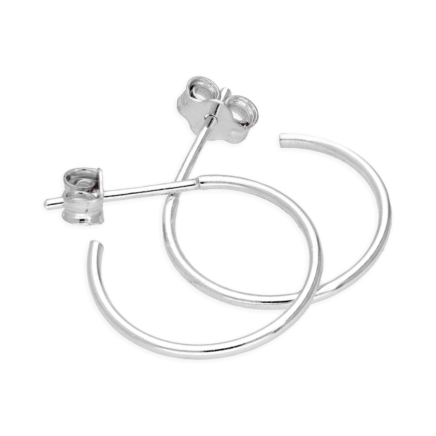 Sterling Silver Open 8-16mm Hoop Stud Earrings