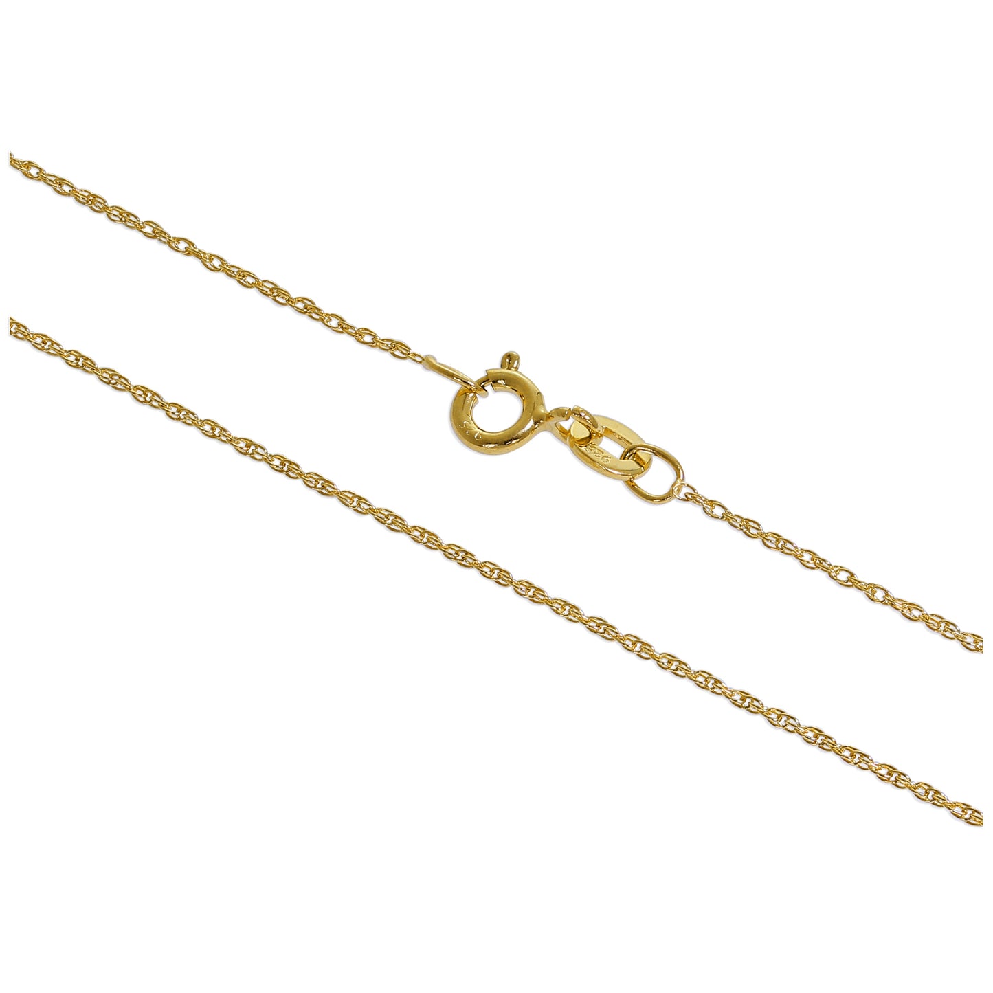 Gold Plated Sterling Silver 14 - 28 Inch Prince of Wales Chain