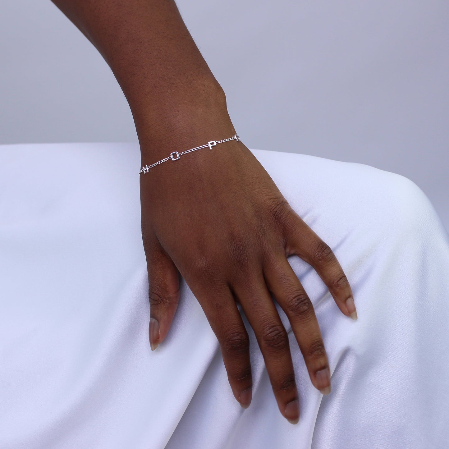 Sterling Silver HOPE 7 Inch Bracelet