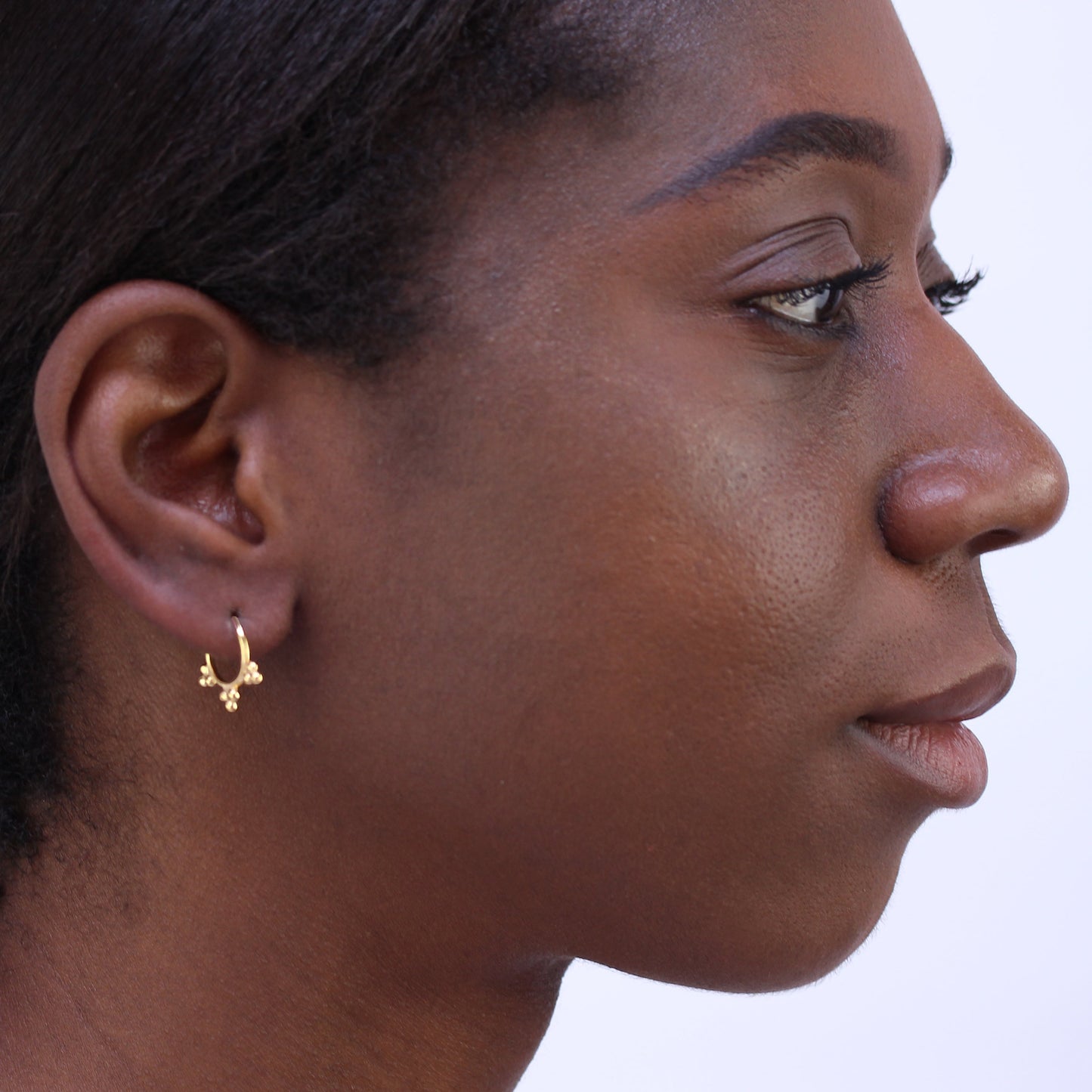 Yellow Gold Plated Sterling Silver Hoop Earrings