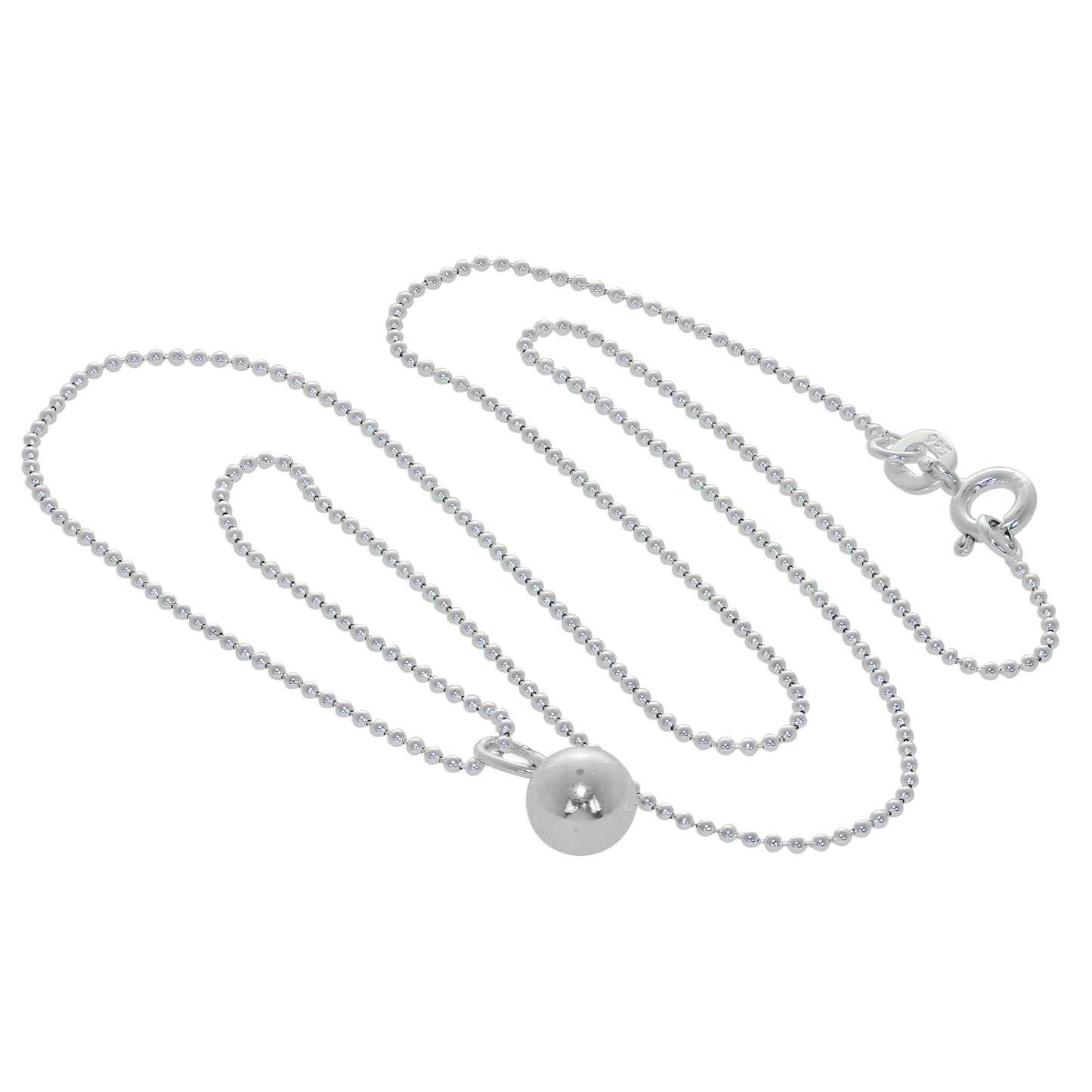 Sterling Silver Christmas Bauble Necklace - 14 - 22 Inches