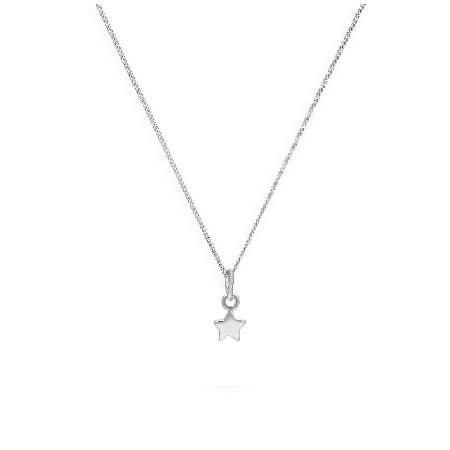 Sterling Silver Tiny Star Necklace 14 - 32 Inches