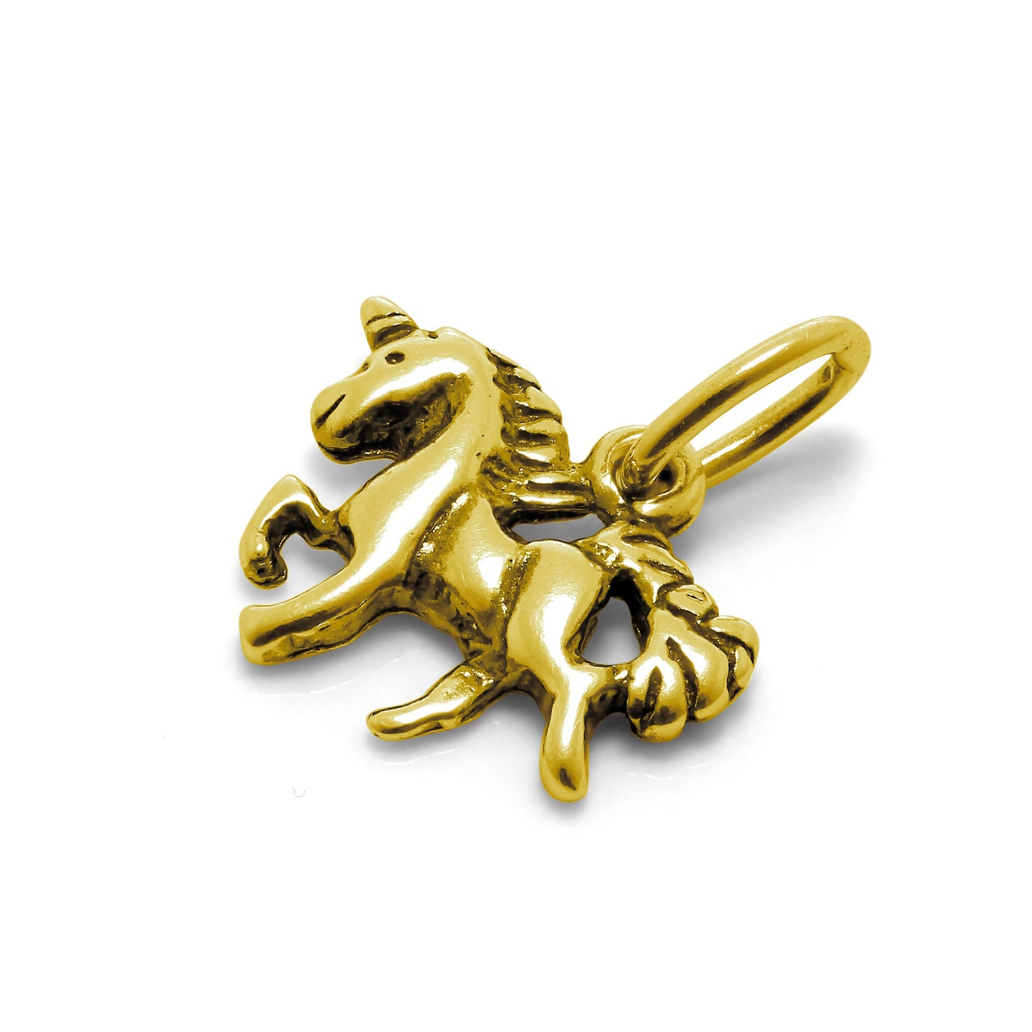 Gold Plated Tiny Sterling Silver Unicorn Charm