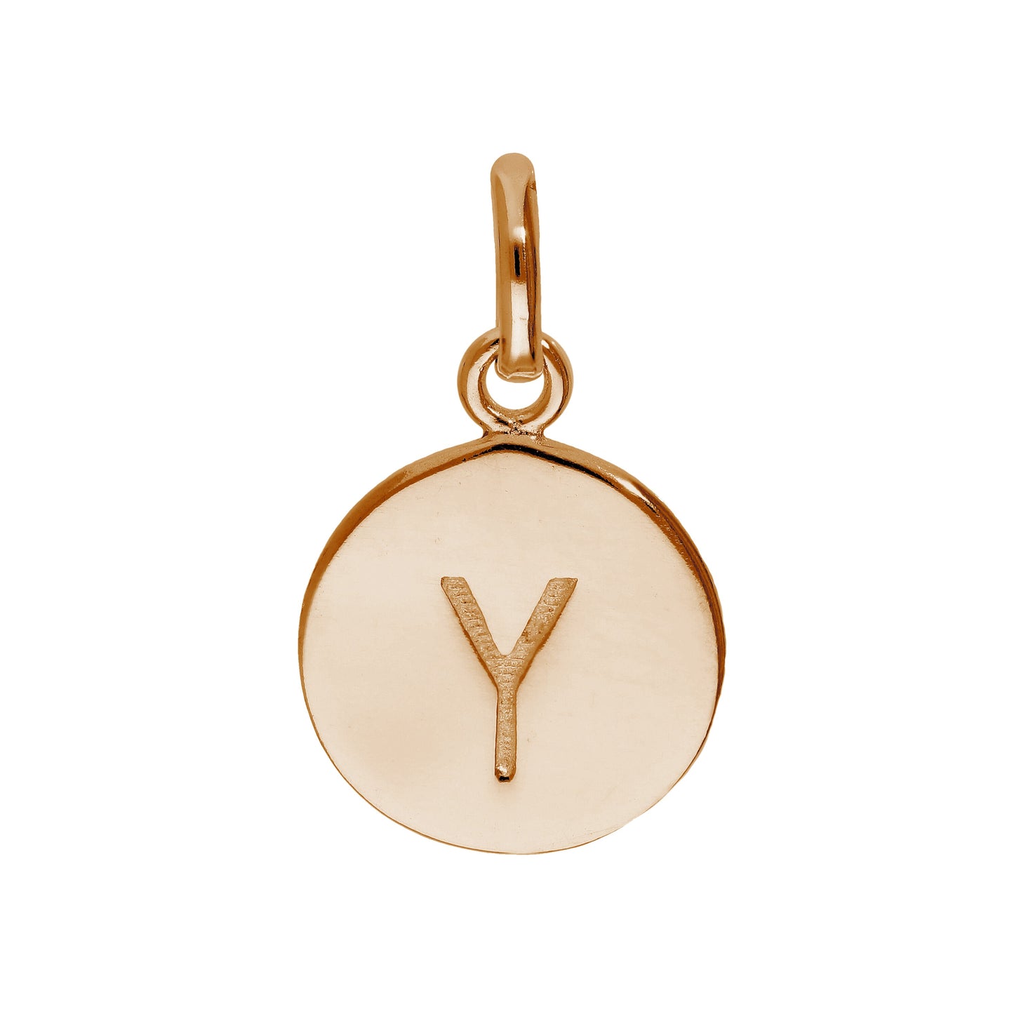 Rose Gold Plated Sterling Silver Engravable Letter A-Z Charm