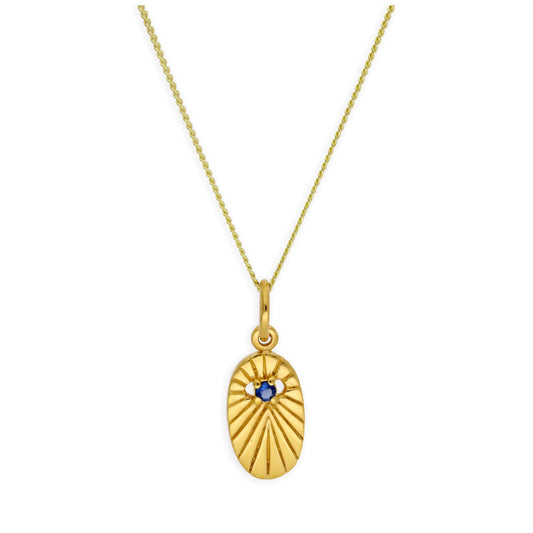 Gold Plated Sterling Silver Star Oval Medallion Necklace 14-32 Inches