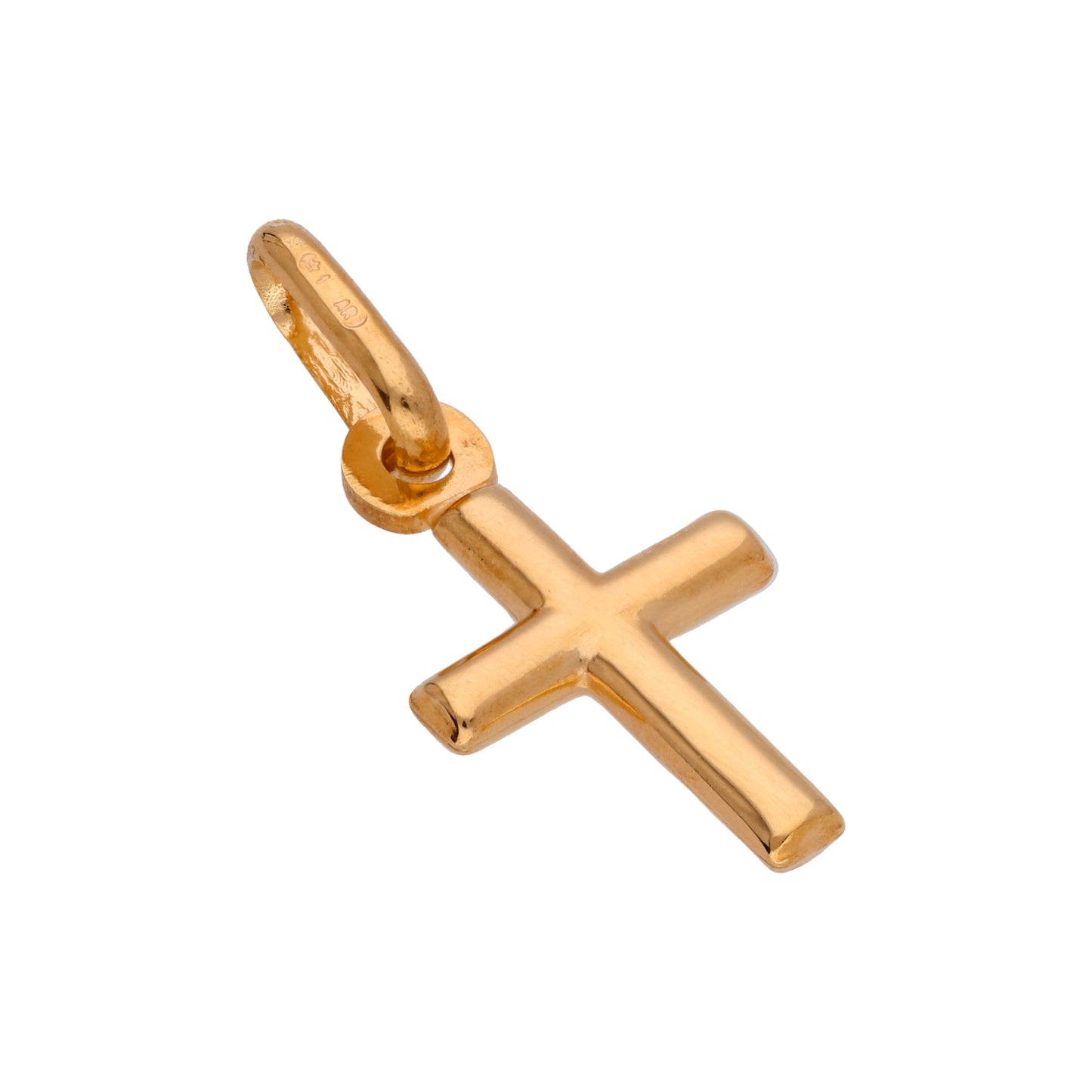 9ct Gold Plain Hollow Cross Charm