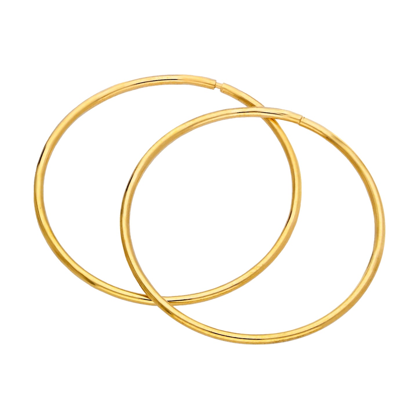 Gold Plated Sterling Silver Sleeper 22mm Hoop Earrings