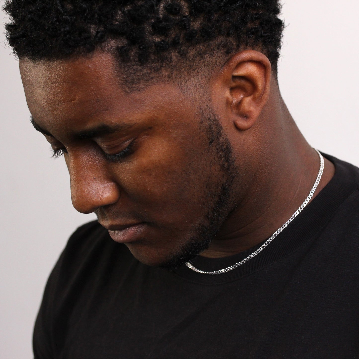 Sterling Silver Curb Link Chain Necklace 18 Inches