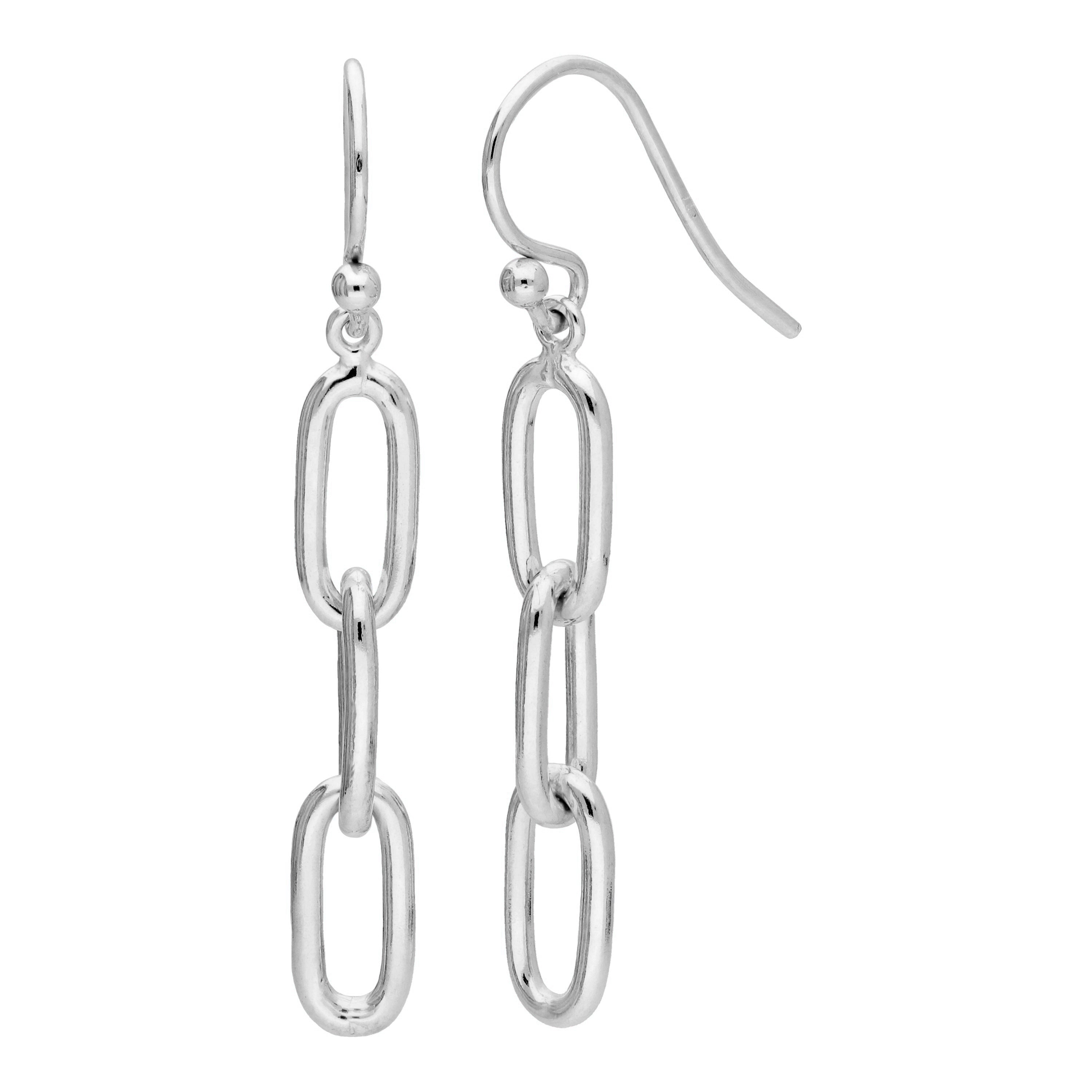 10 Connettori A Catenella Per Orecchini A Cerchio - Oro Su Argento 925 - Findings 99094