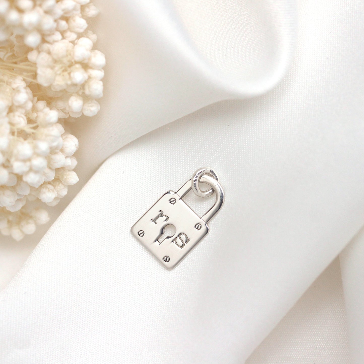 Bespoke Sterling Silver Keyhole Padlock Charm