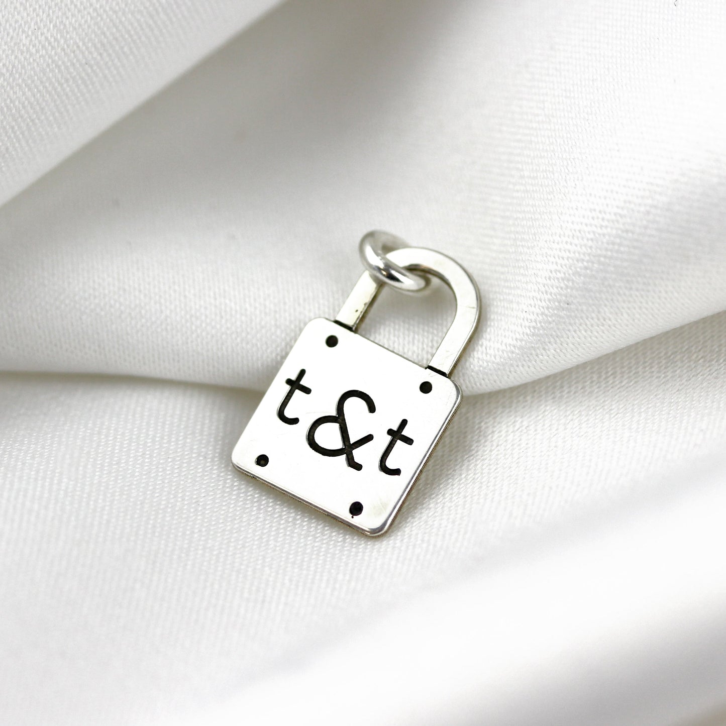 Bespoke Sterling Silver Initials Padlock Charm