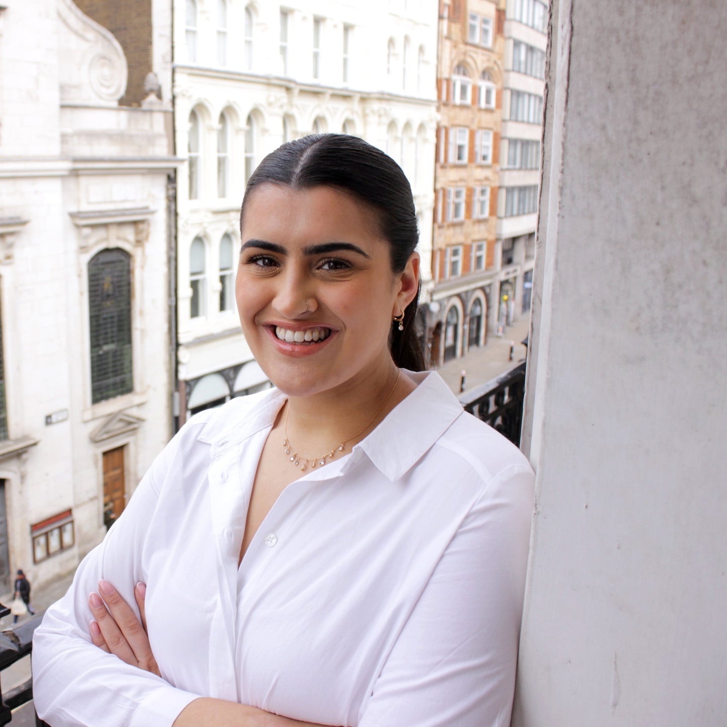 Gold Plated Sterling Silver CZ Charm Huggie Hoop Earrings