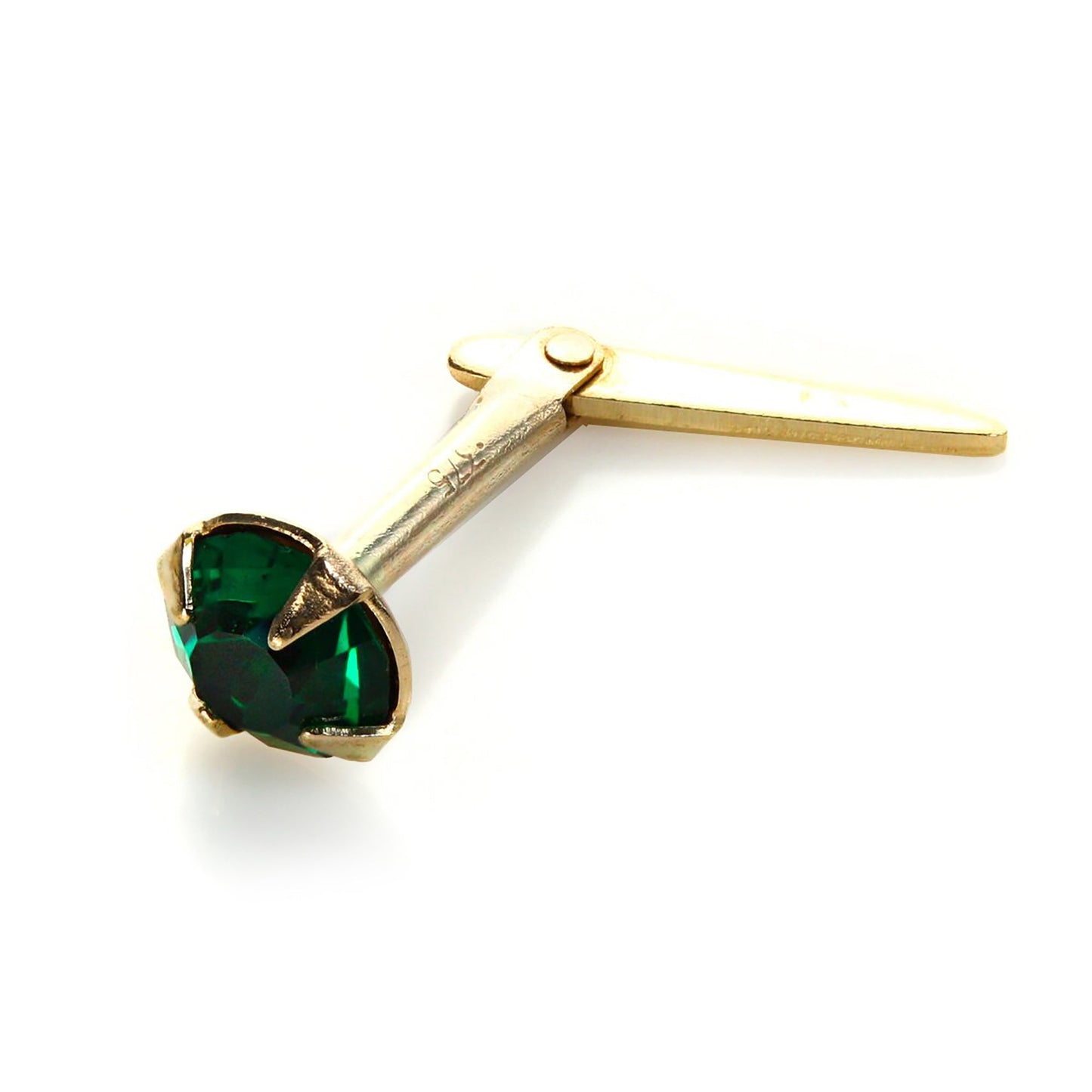 Andralok 9ct Yellow Gold Crystal 3.5mm Nose Stud
