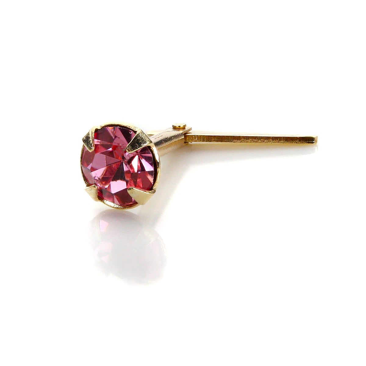 Andralok 9ct Yellow Gold Crystal 3.5mm Nose Stud