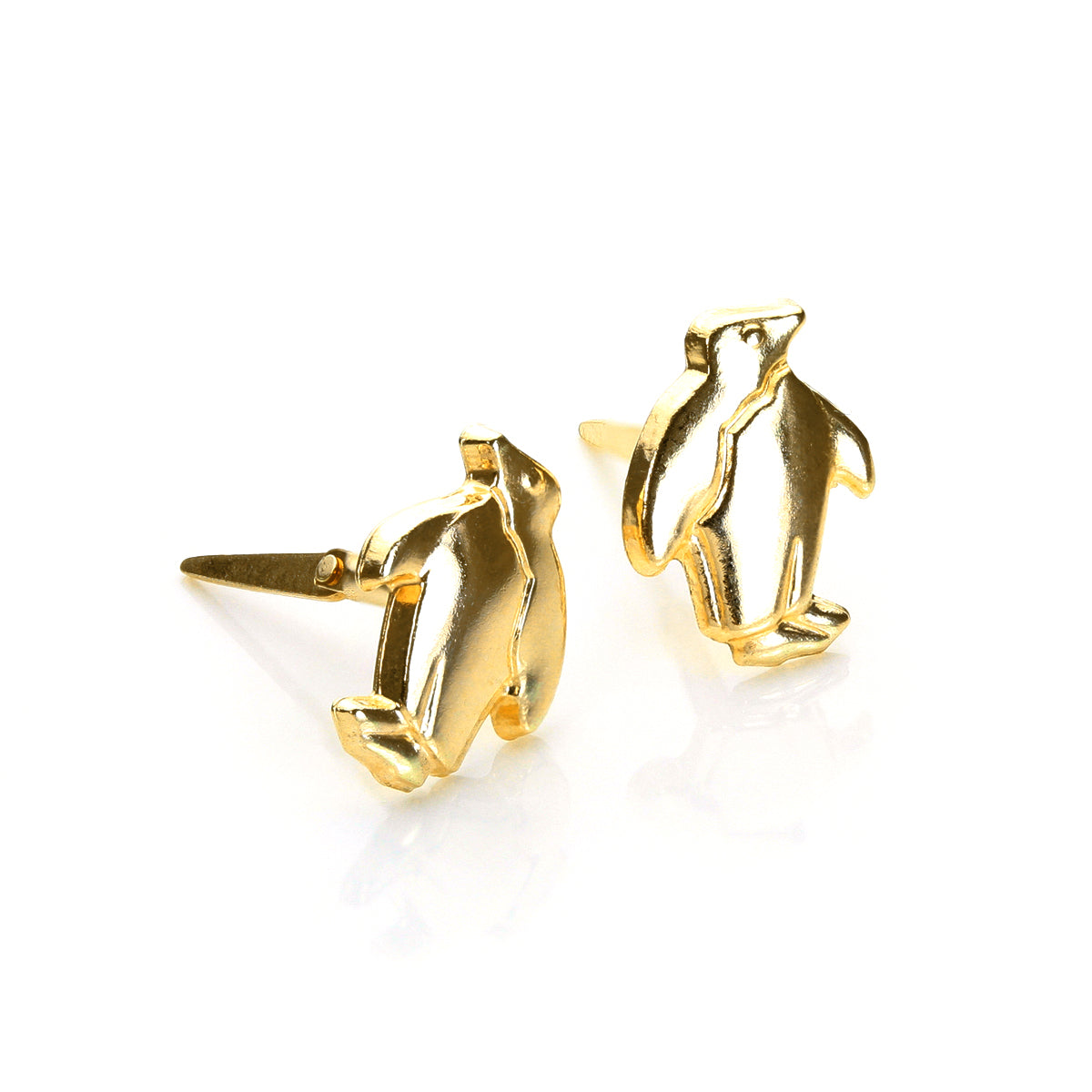 Andralok 9ct Yellow Gold Penguin Stud Earrings
