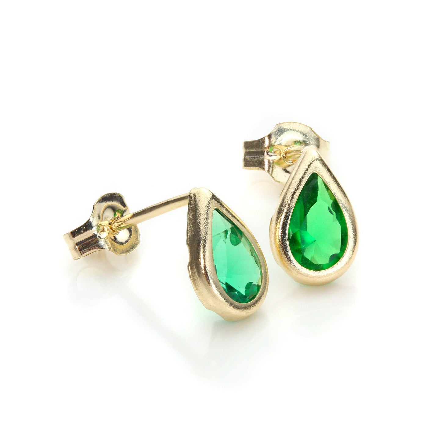 9ct Yellow Gold Birthstone Stud Earrings