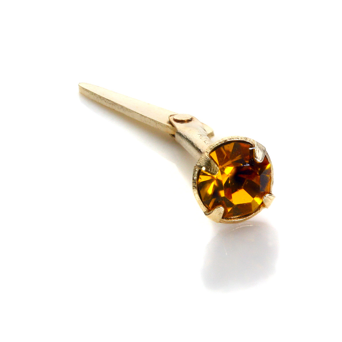 Andralok 9ct Yellow Gold CZ 3mm Nose Stud