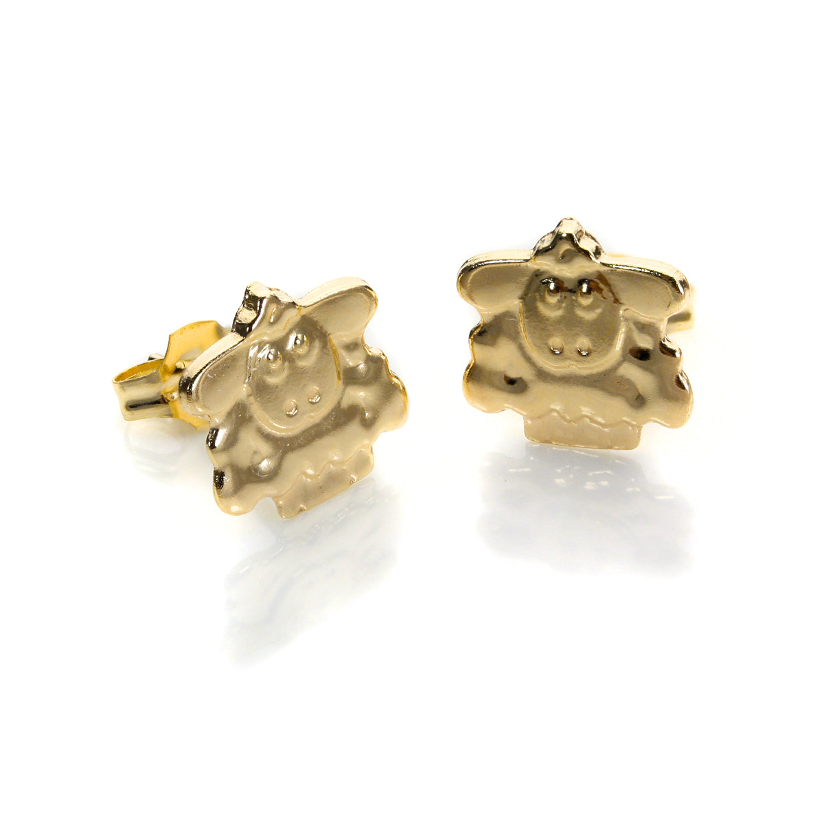 9ct Yellow Gold Sheep Stud Earrings