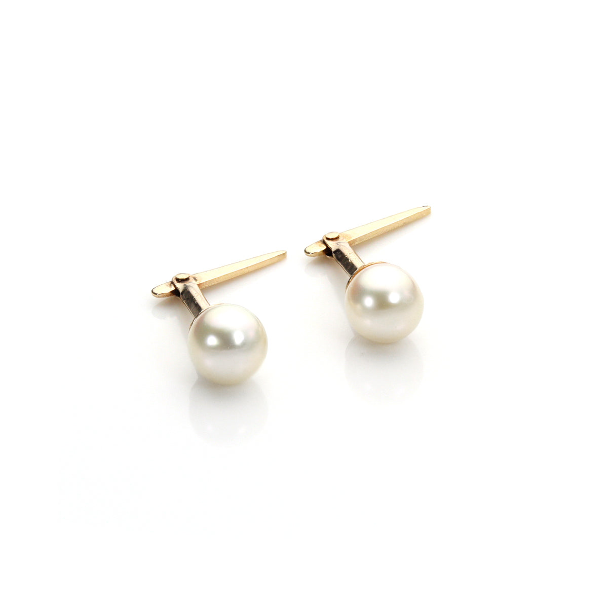 Andralok 9ct Yellow Gold Cultured Pearl June Birthstone Stud Earrings