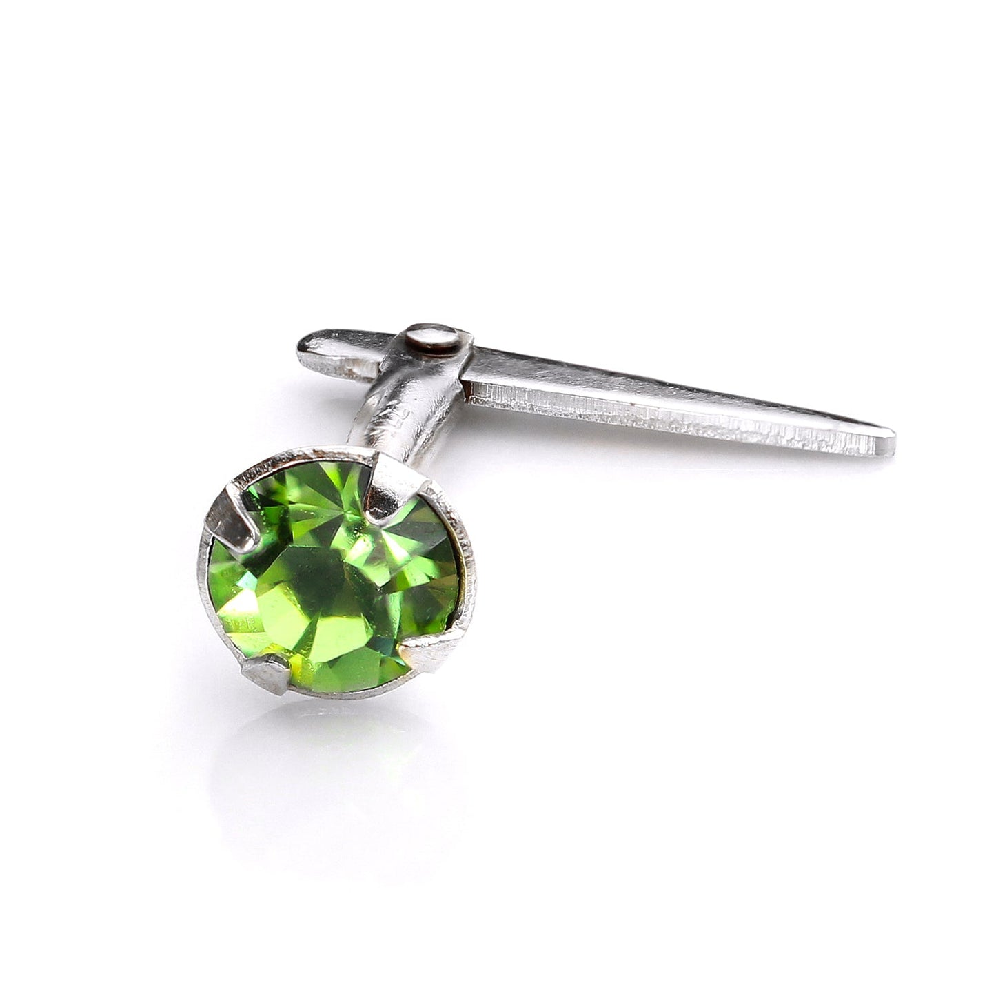 Sterling Silver Andralok Nose Stud with 3mm Crystal
