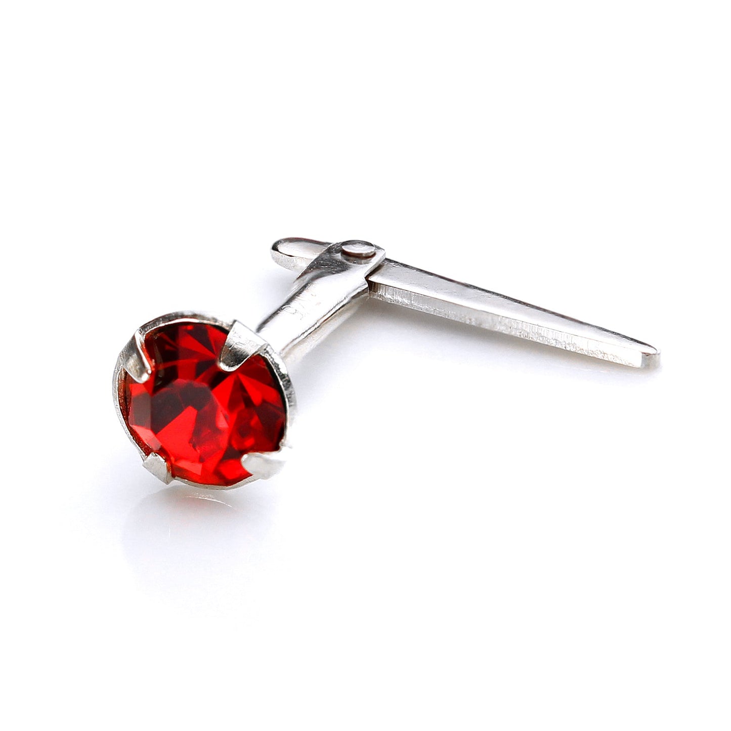 Sterling Silver Andralok Nose Stud with 3mm Crystal