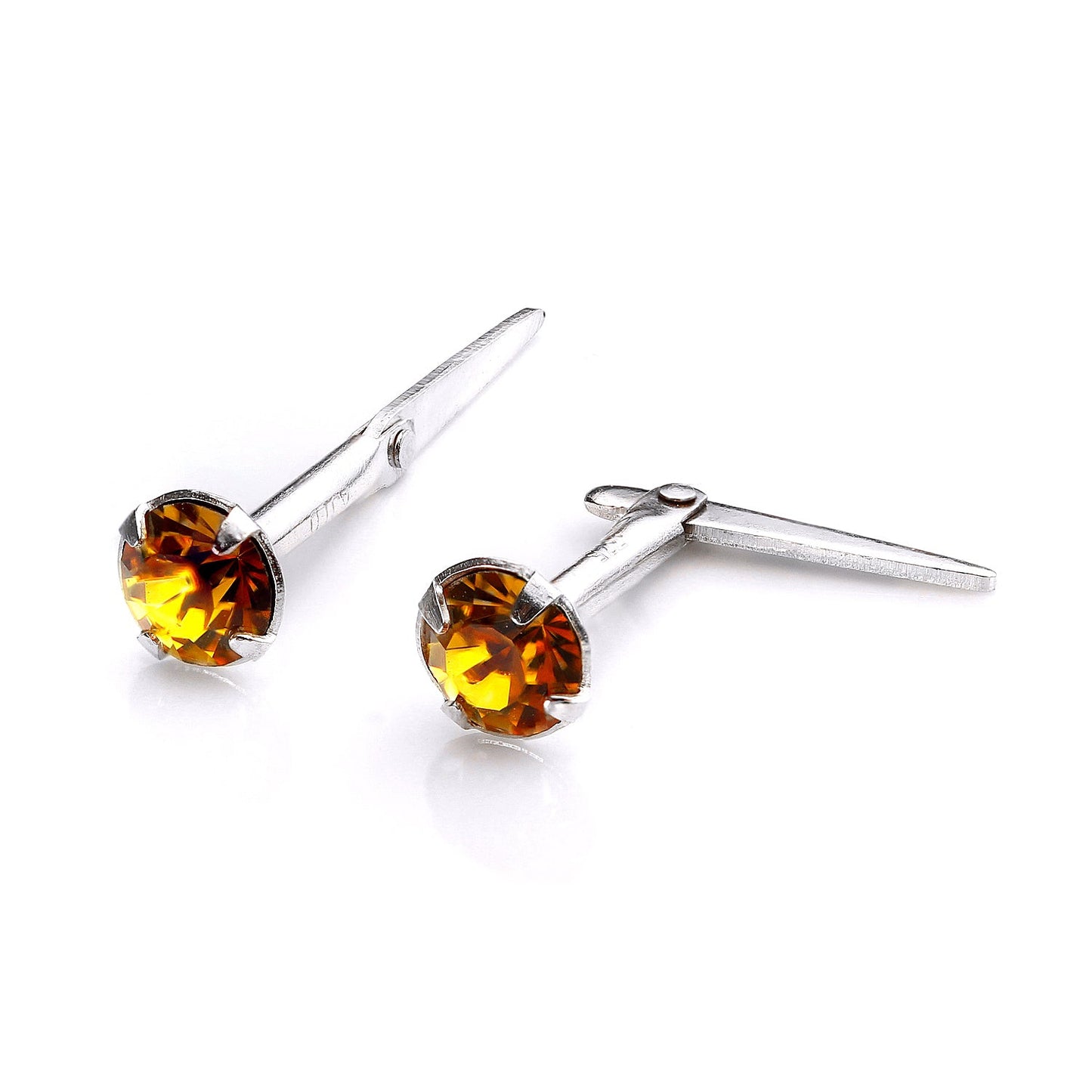 Sterling Silver Andralok Stud Earrings with 3mm Crystal