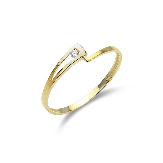 9ct Gold Staggered Set Diamond Stacking Ring