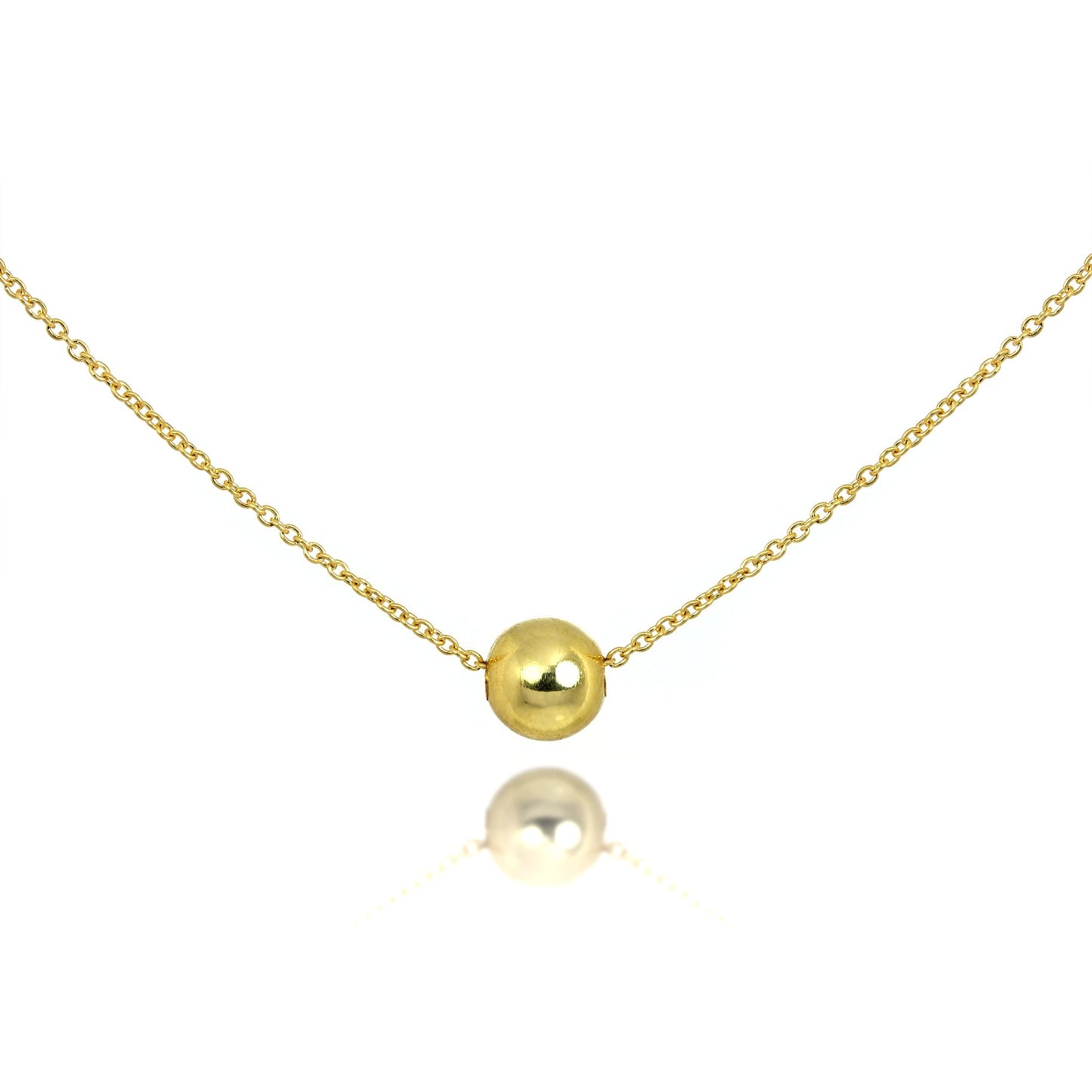 9ct Gold Fine Belcher Chain 18 Inch Necklace with 5mm Ball
