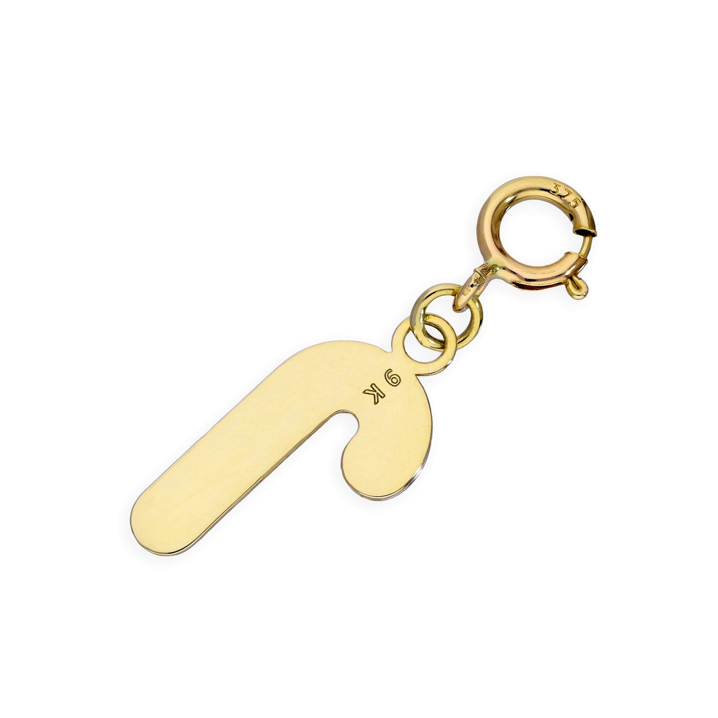 9ct Gold Candy Cane Clip on Charm