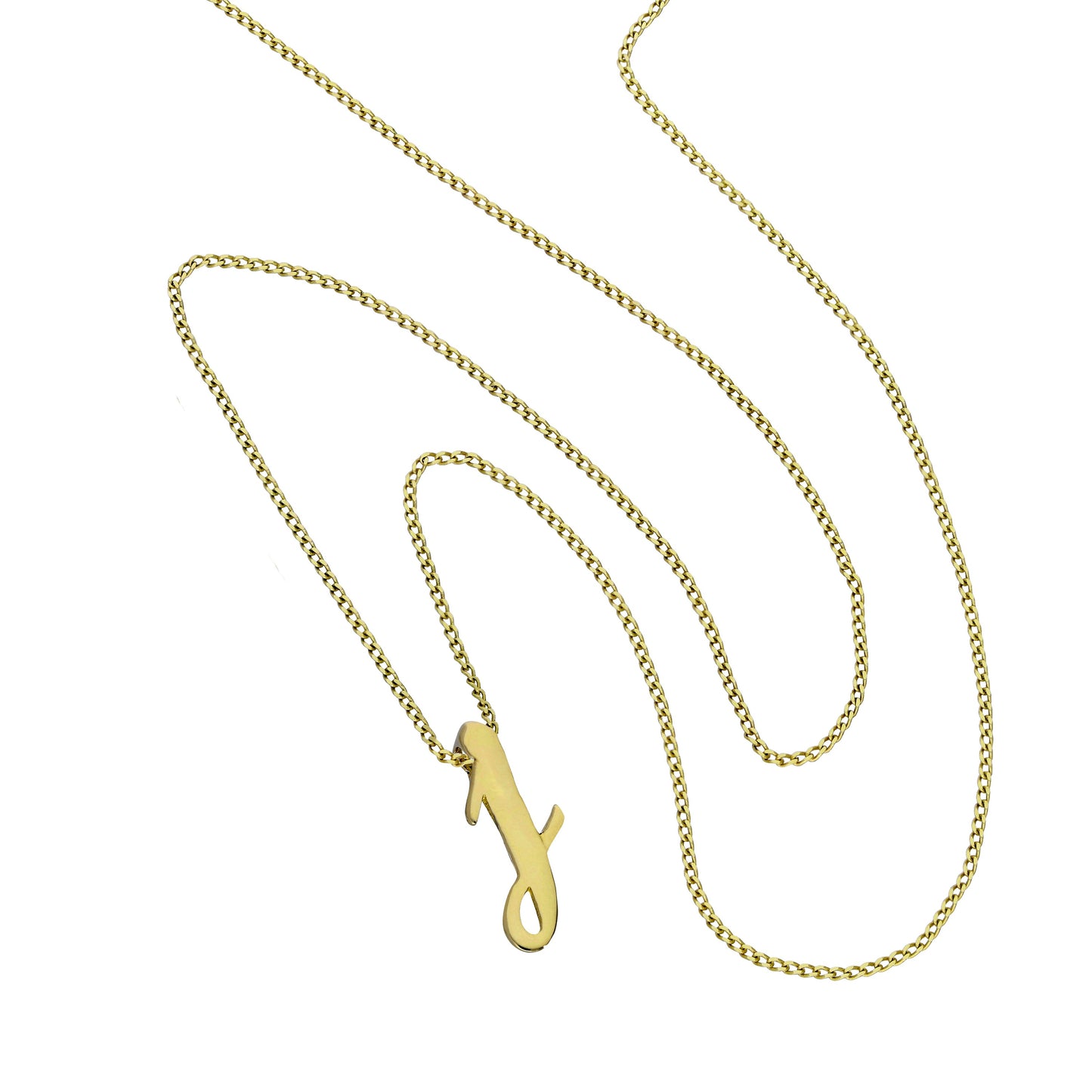 Tiny 9ct Gold Alphabet Letter J Pendant Necklace 16 - 20 Inches