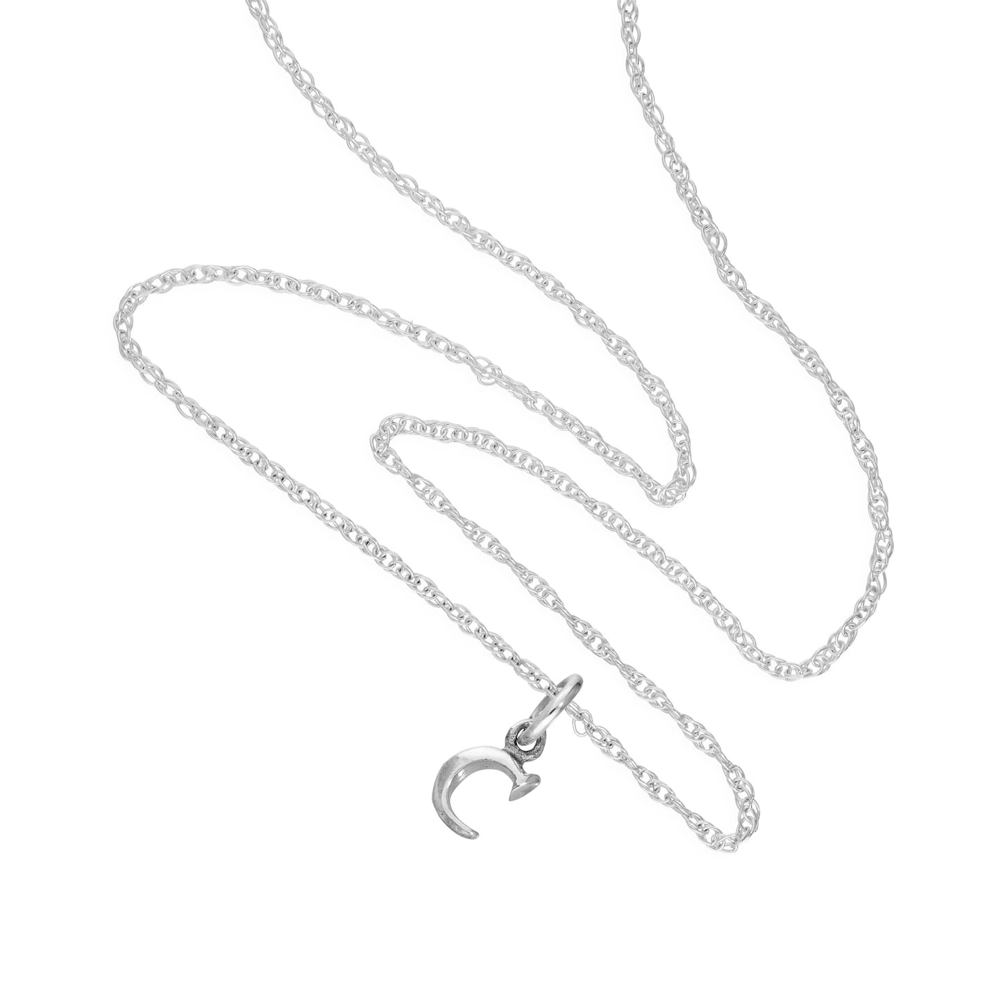 Tiny Sterling Silver Alphabet Letter C Pendant Necklace 14 - 22 Inches