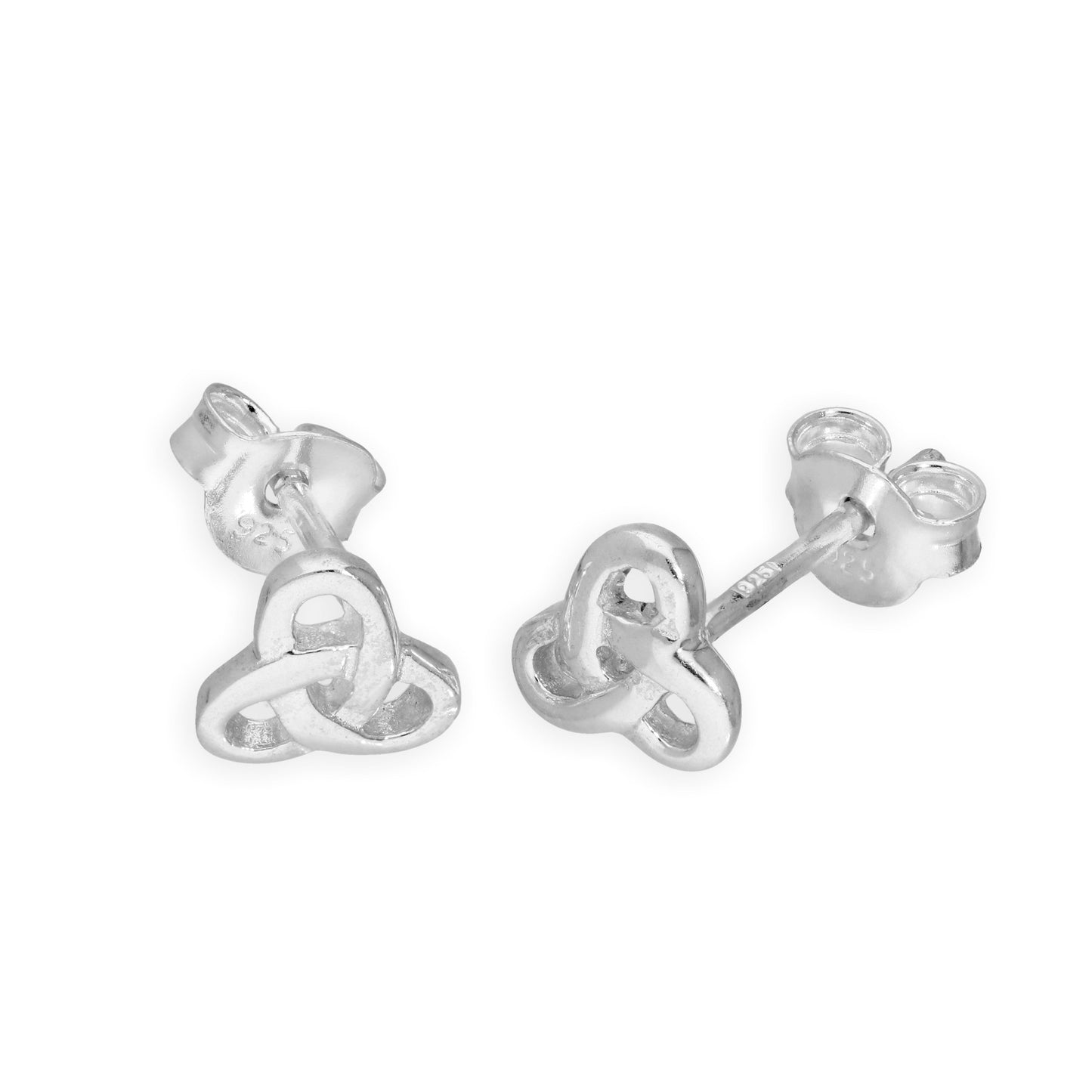 Sterling Silver Celtic Triquetra Symbol Stud Earrings