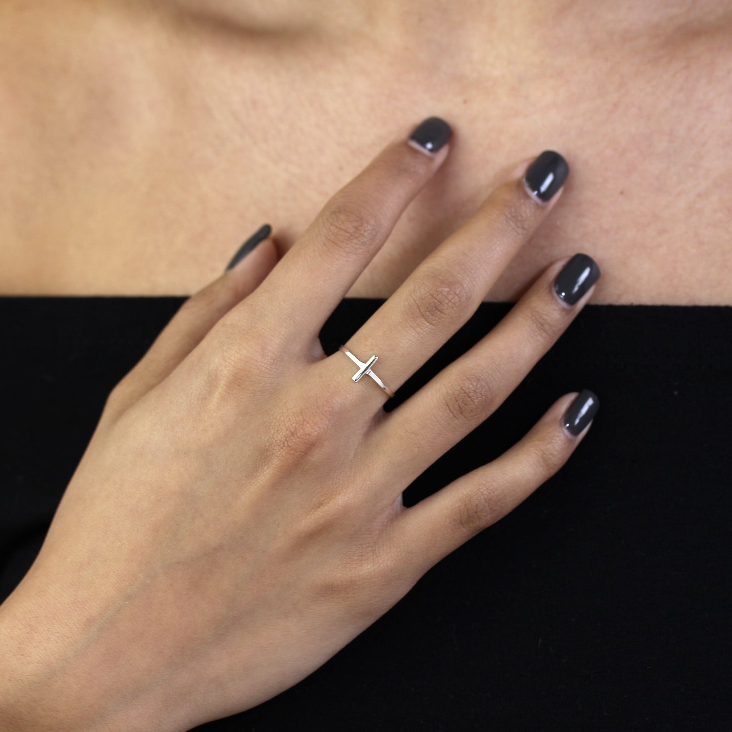 Sterling Silver Bar Stacking Ring Sizes J - V