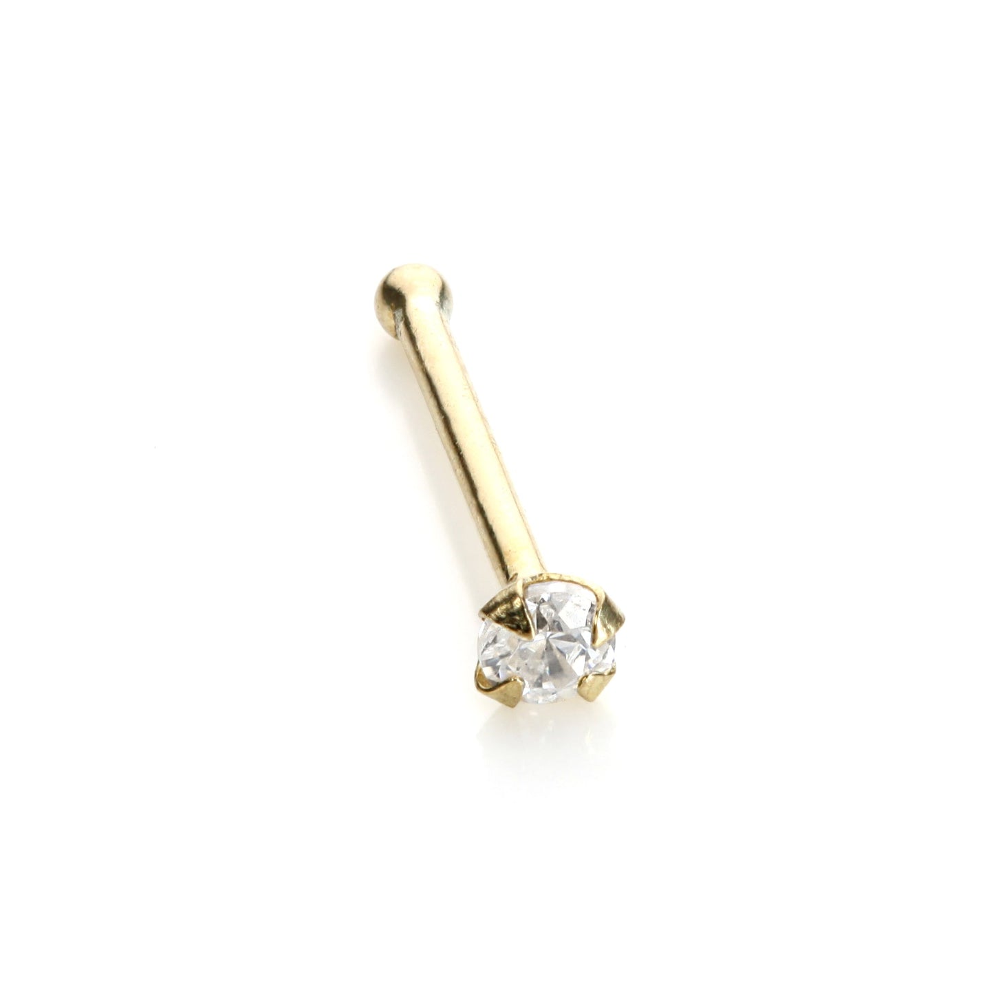 9ct Yellow Gold CZ Nose Stud
