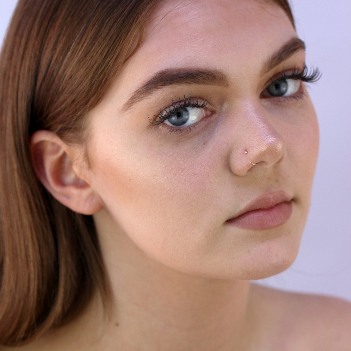 14ct Yellow Gold Nose Ring 22Ga