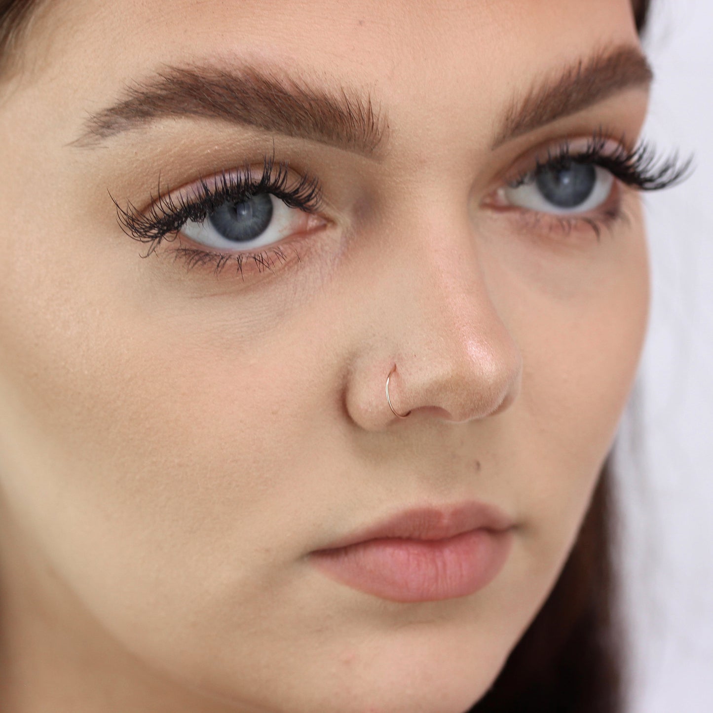 14ct Rose Gold Nose Ring 22Ga