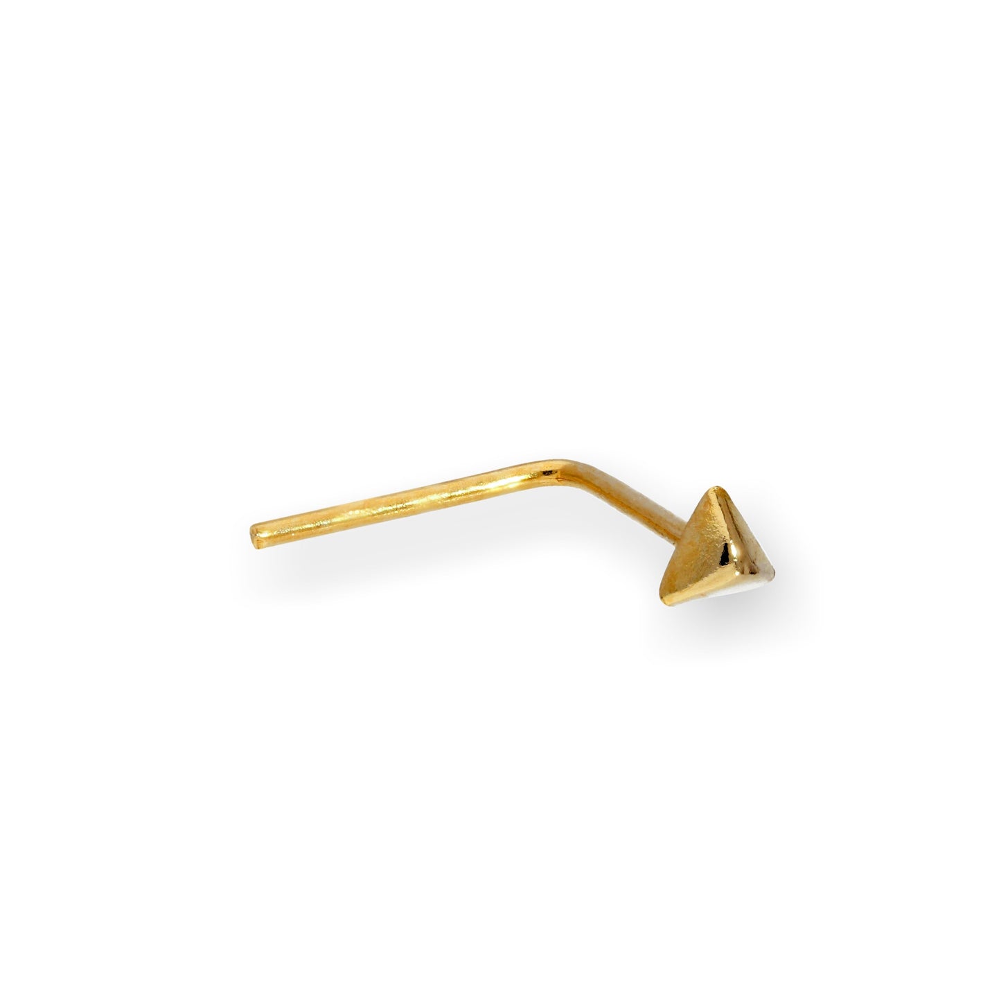 9ct Gold 3D Triangle Nose Stud