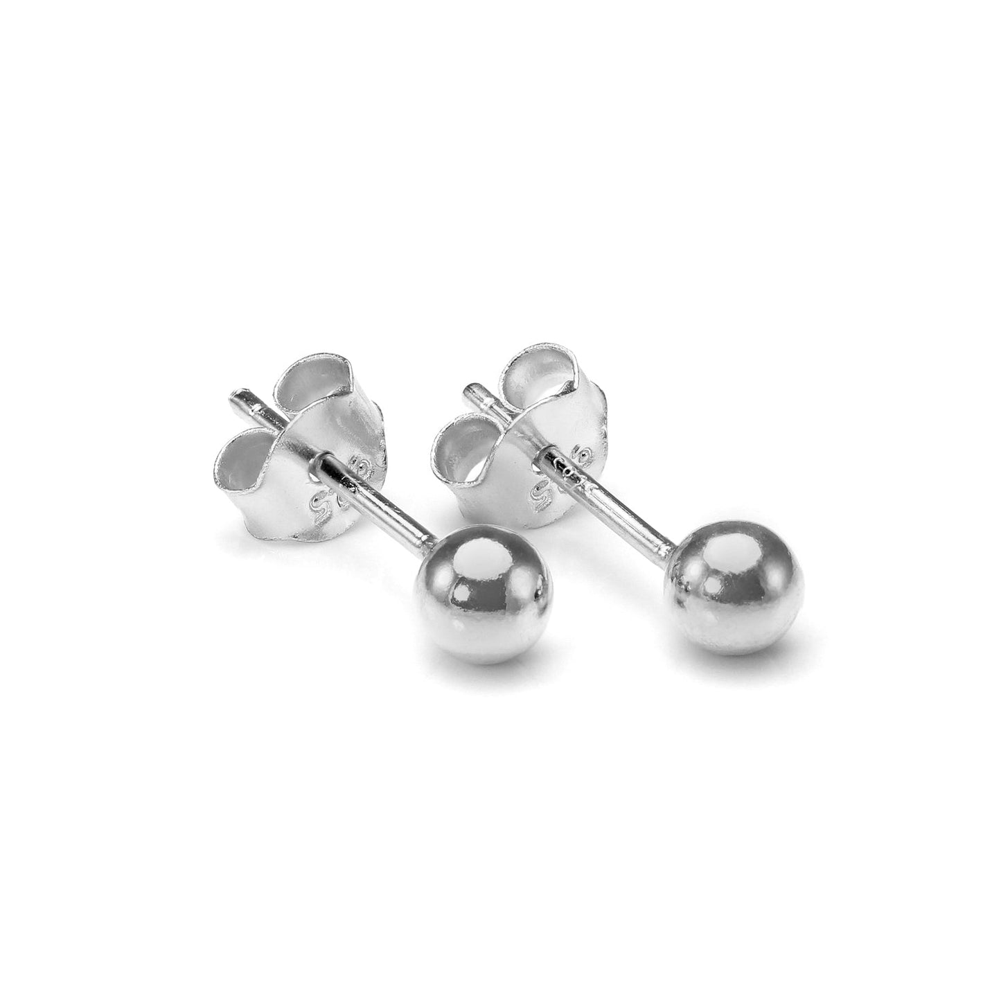 Sterling Silver Ball Stud Earrings