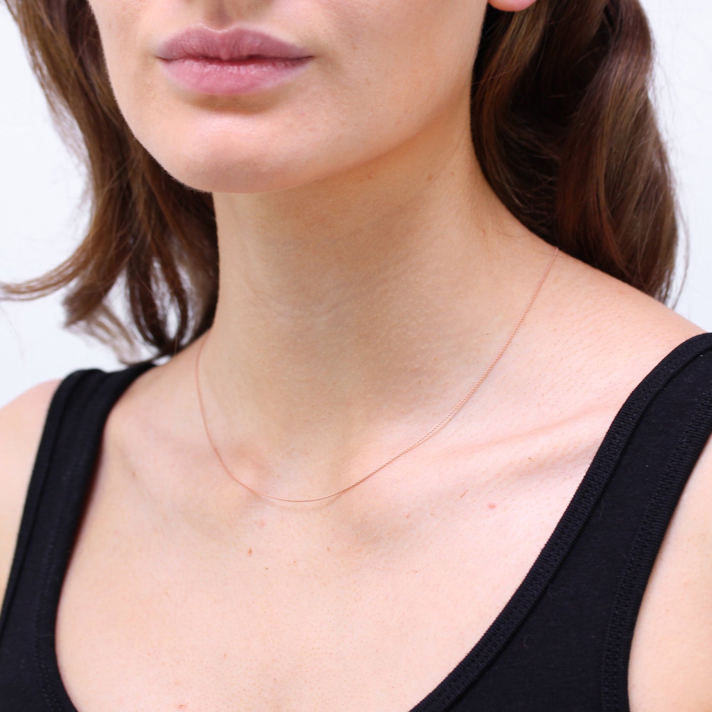 9ct Rose Gold Adjustable Choker to 17.5 Inch Fine Necklace