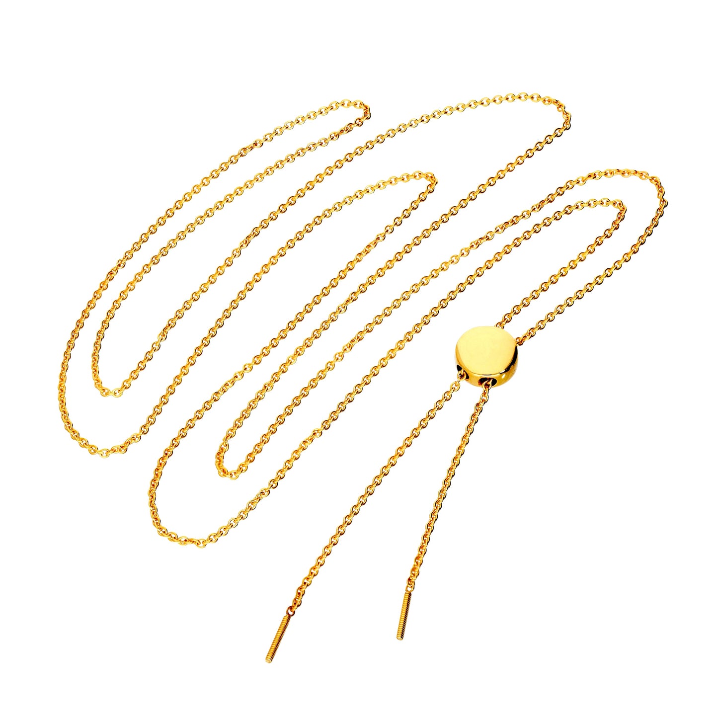 9ct Gold Adjustable Necklace w Max Length 26 Inches