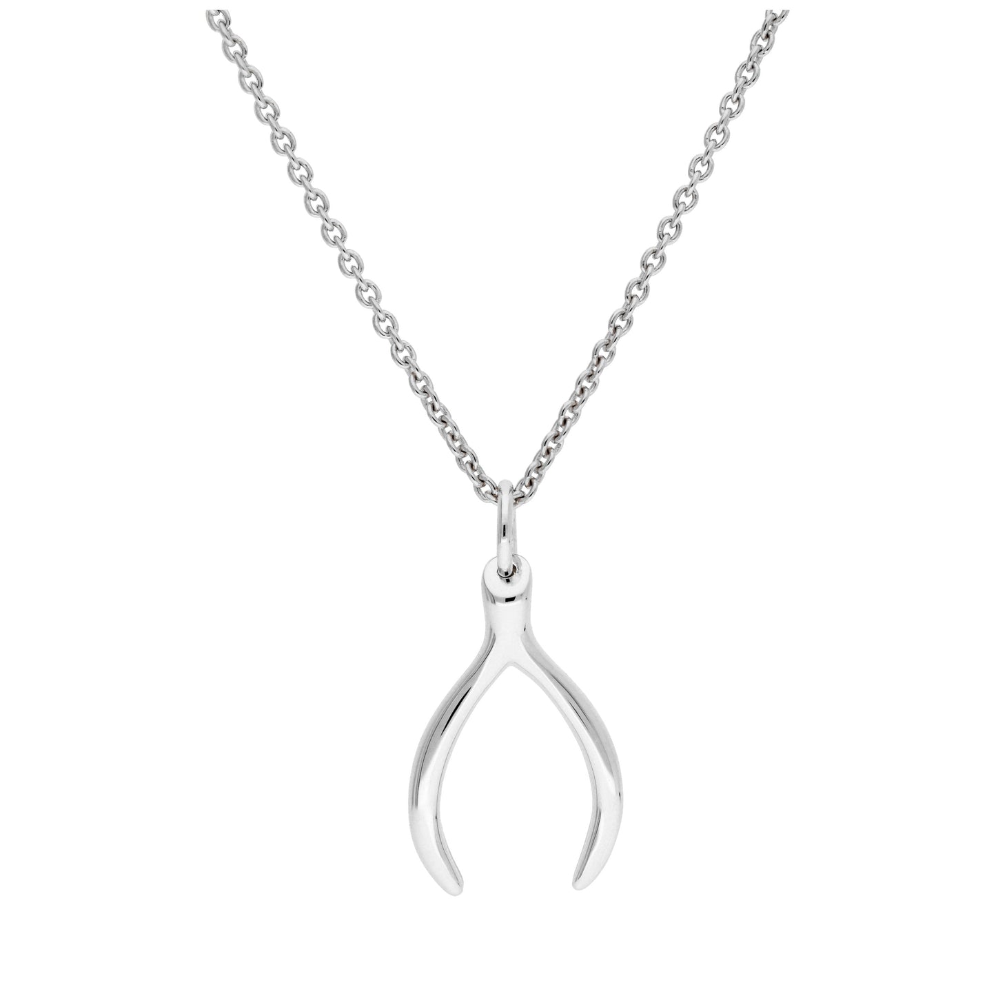 Sterling Silver Wishbone Necklace