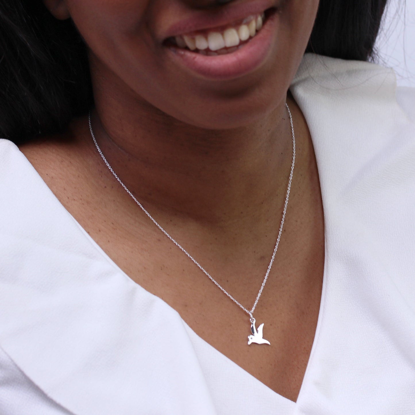 Sterling Silver Hummingbird Pendant