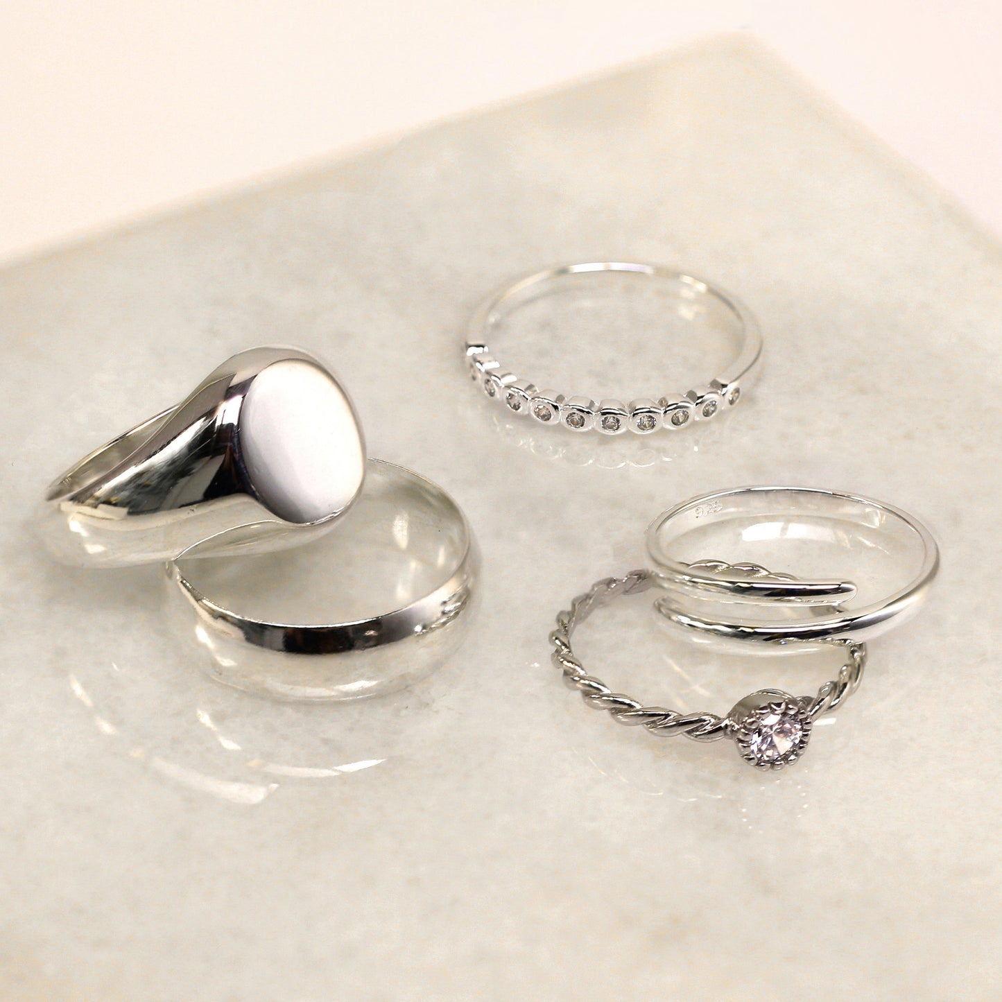 Sterling Silver Thick 6mm D Shaped Wedding Band Ring - Size I - Z