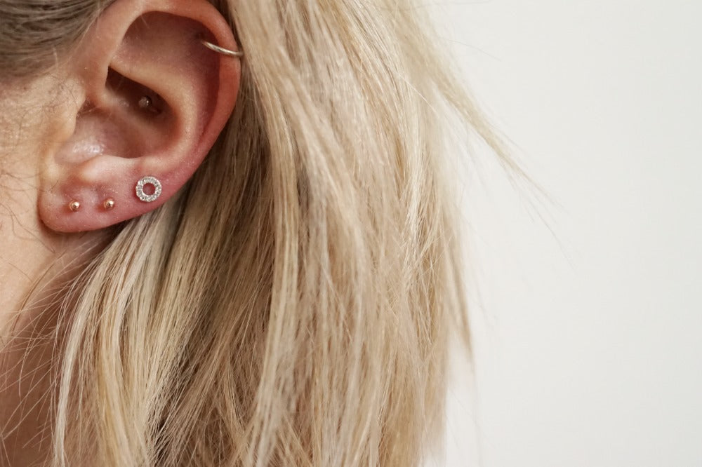 Rose Gold Plated Sterling Silver 2mm Ball Stud Earrings