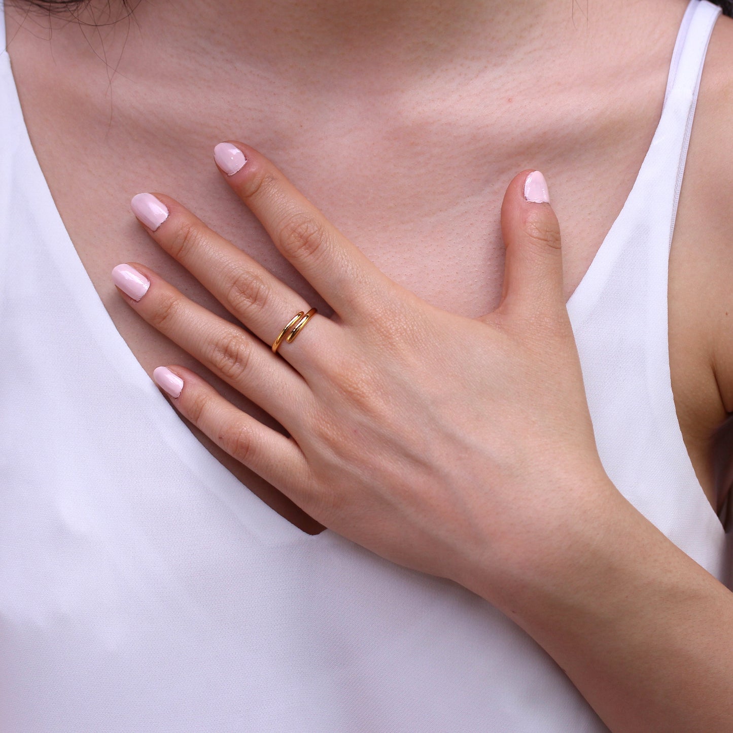 Gold Plated Sterling Silver Plain Adjustable 2mm Band Midi Toe Ring